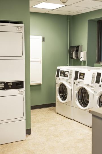 green laundry room
